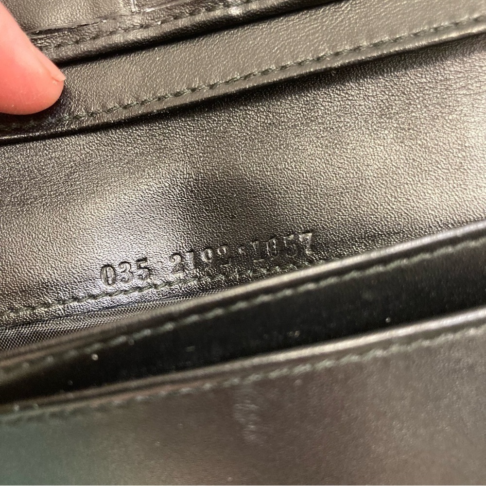 Gucci black leather vintage bling unisex wallet - Picture 9 of 12